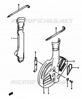 FRONT FORK COVER (MODELE H/J/K) for Suzuki DR 600 1989