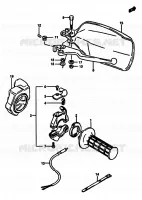 RIGHT SWITCH ASSY (MODELE H/J/K E18) for Suzuki DR 600 1989