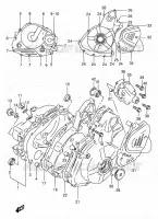 CRACKCASE COVER for Suzuki DR 650 1995