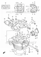 CYLINDER HEAD for Suzuki DR 650 1995