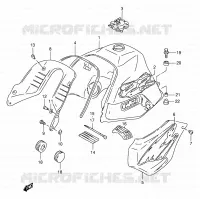 FUEL TANK (MODELE S) for Suzuki DR 650 1995