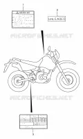 LABEL for Suzuki DR 650 1995