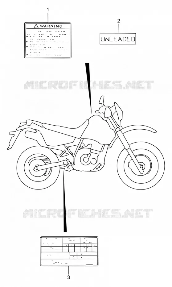 LABEL Suzuki MOTO 650 DR 1995  DR650RE S/DR650REU S