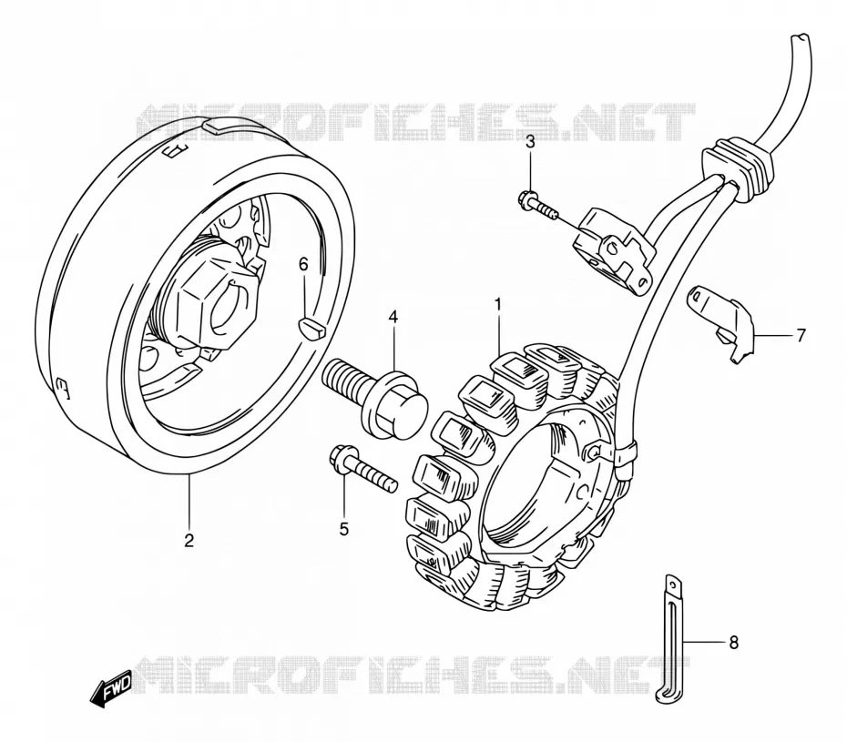 MAGNE TO Suzuki MOTO 650 DR 1995  DR650RE S/DR650REU S