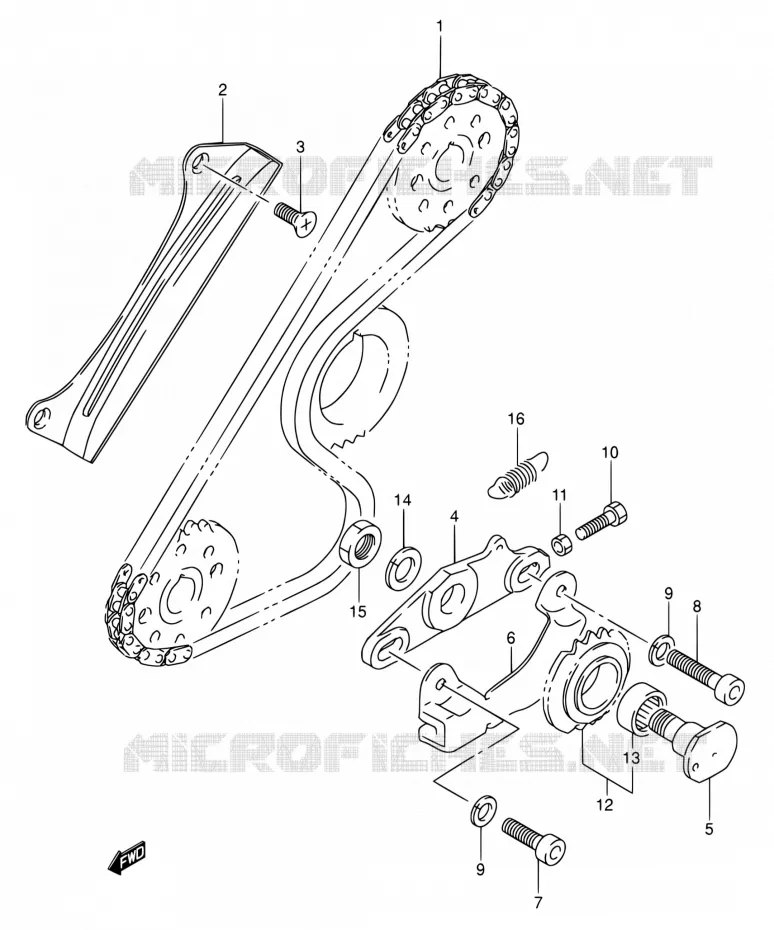 BALANCER CHAIN Suzuki MOTO 650 DR 1994  DR650RSE R/DR650RSEU R