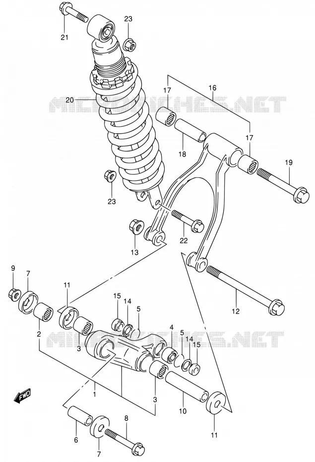 SHOCK ABSORBER LINKAGE Suzuki MOTO 650 DR 1994  DR650RSE R/DR650RSEU R