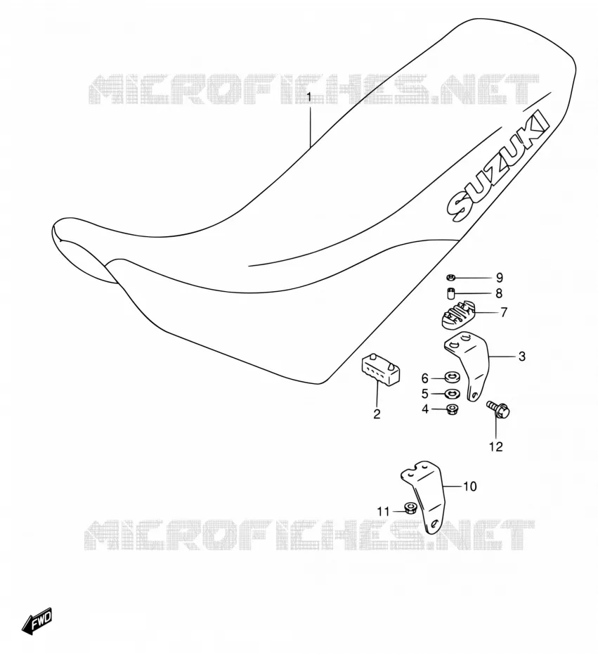 SEAT Suzuki MOTO 650 DR 1996  DR650SET/DR650SEUT