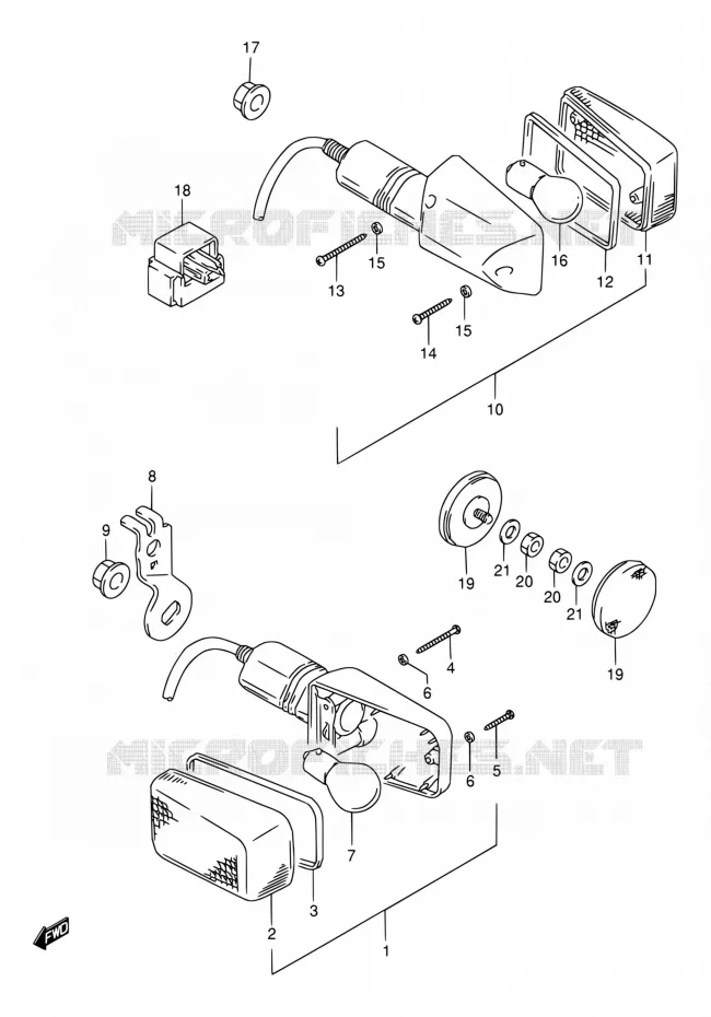 TJRN SIGNAL LAMP Suzuki MOTO 650 DR 1996  DR650SET/DR650SEUT