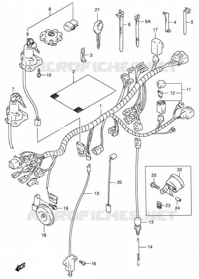WIRING HARNESS Suzuki MOTO 650 DR 1996  DR650SET/DR650SEUT