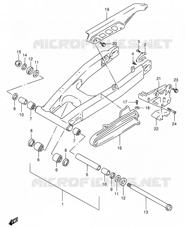 SWINGARM Suzuki MOTO 650 DR 1998  DR650SE W/DR650SEU W