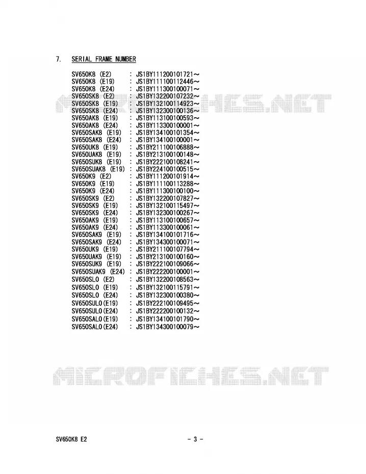 * CATALOG PREFACE * Suzuki MOTO 650 SV 2010  SV650SUL0(E2)