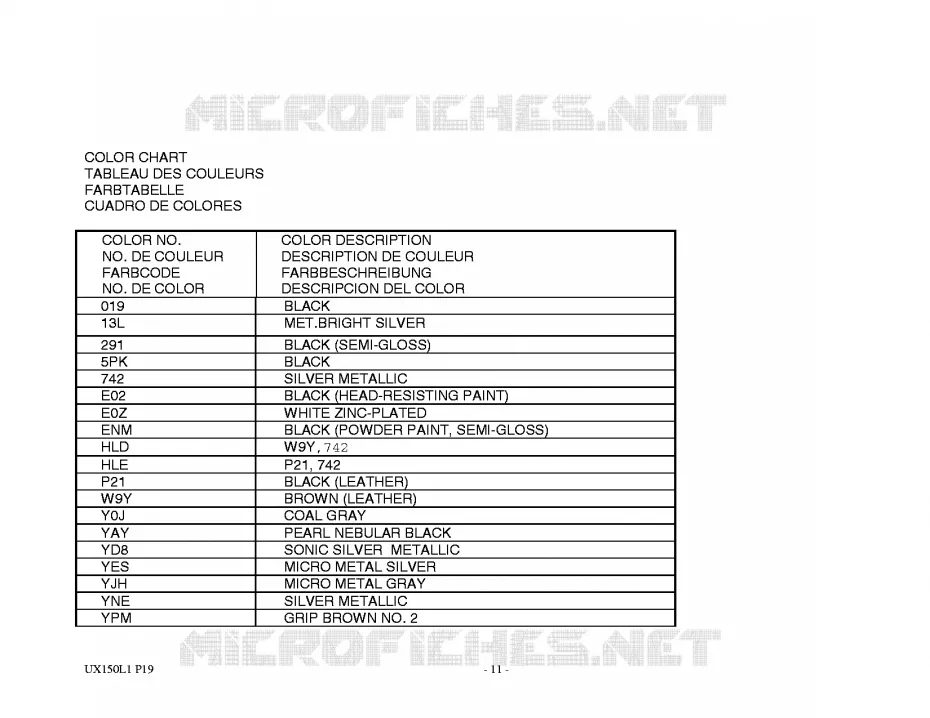 * CATALOG PREFACE * Suzuki SCOOTER 150 SIXTEEN 2011  UX150L1(P19)
