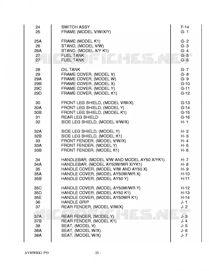 * CATALOG PREFACE * Suzuki SCOOTER 50 KATANA 2000  AY50WY(V/W/X/Y)
