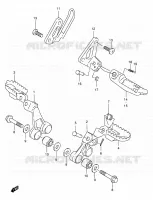 FOOTREST for Suzuki DR 650 2001