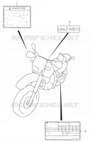 LABEL (MODELE K4/K5 E24) for Suzuki DR 650 2001