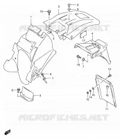 REAR FEDNER (MODELE K1/K2/K3) for Suzuki DR 650 2001