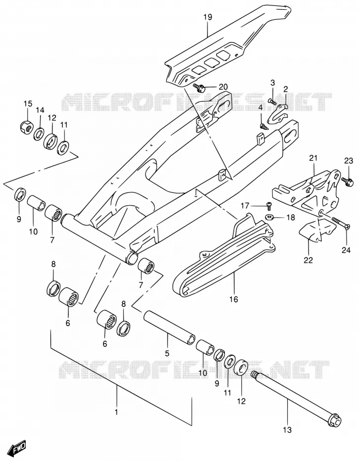SWINGARM Suzuki MOTO 650 DR 2001  DR650SEK1(E54)
