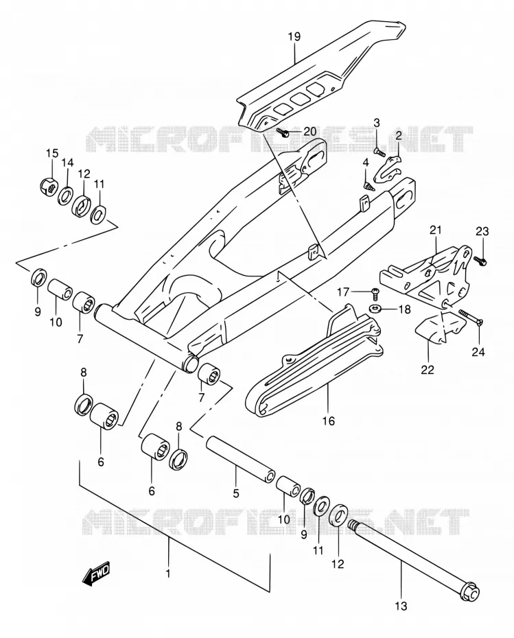 SWINGARM Suzuki MOTO 650 DR 2003  DR650SE K3 (E03,E28,E33)