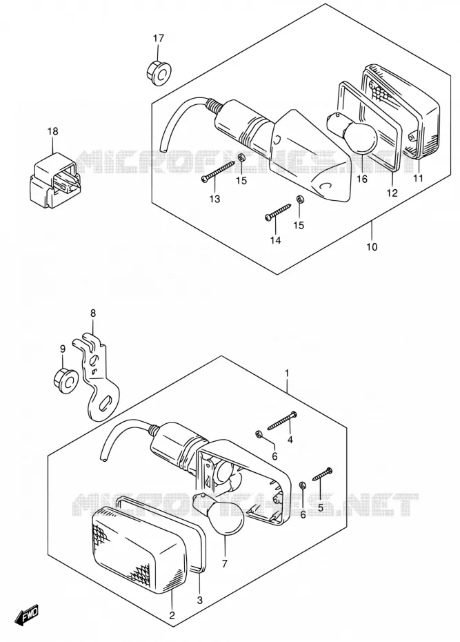 TJRN SIGNAL LAMP Suzuki MOTO 650 DR 2004  DR650SEK4(E24)