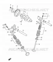CAMSHAFT   VALVES for Suzuki DR 650 2005