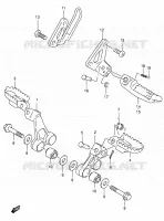 FOOTREST for Suzuki DR 650 2005