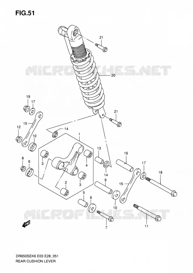 SHOCK ABSORBER LINKAGE Suzuki MOTO 650 DR 2006  DR650SE K6 (E03,E28,E33)