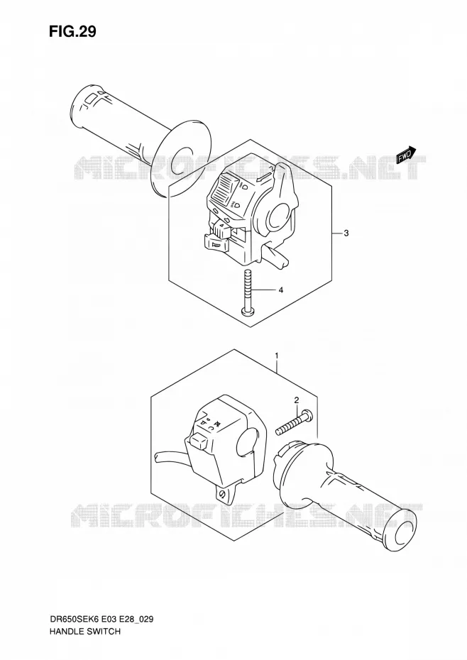 SWITCHES Suzuki MOTO 650 DR 2007  DR650SE K7 (E03,E28,E33)