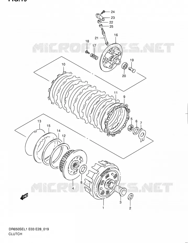 CLUTCH Suzuki MOTO 650 DR 2011  DR650SE L1 (E03,E28,E33)