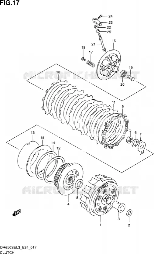 CLUTCH Suzuki MOTO 650 DR 2013  DR650SE L3 (E24)