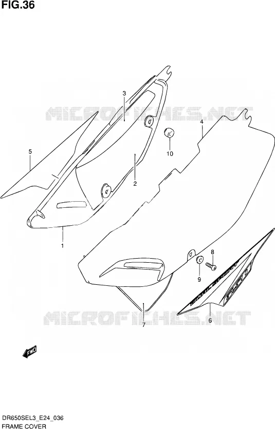 FAIRING Suzuki MOTO 650 DR 2013  DR650SE L3 (E24)