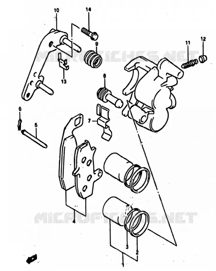 FRONT CALIPER Suzuki MOTO 800 DR 1990  DR800S L/DR800SU L