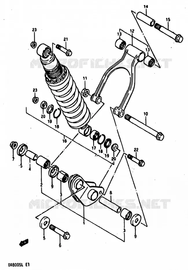 SHOCK ABSORBER LINKAGE Suzuki MOTO 800 DR 1990  DR800S L/DR800SU L