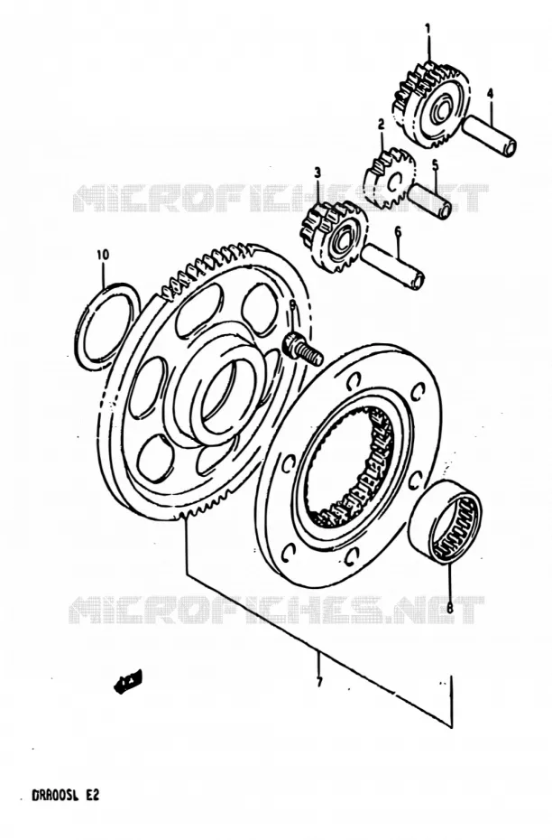 STARTER MOTOR CLUTCH Suzuki MOTO 800 DR 1990  DR800S L/DR800SU L