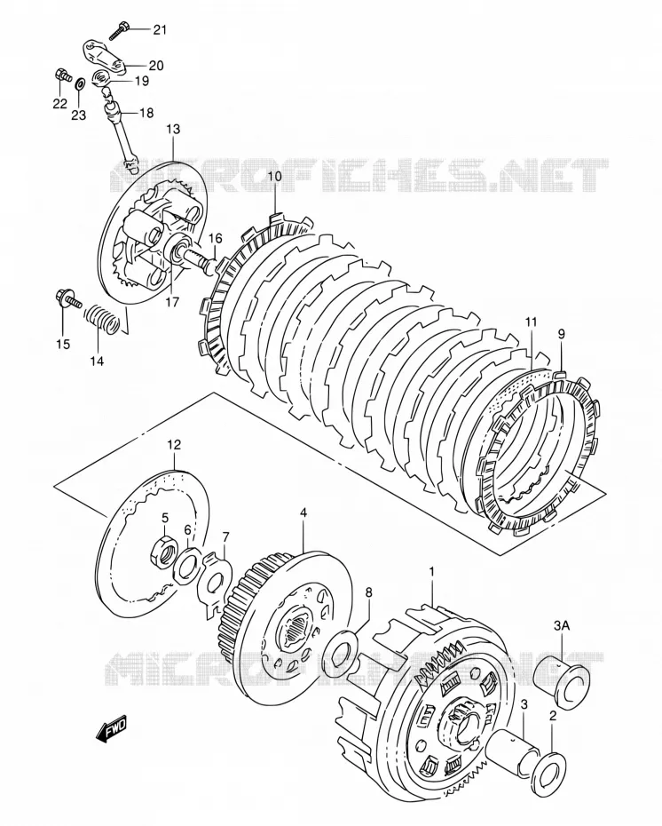 CLUTCH Suzuki MOTO 800 DR 1992  DR800S N/DR800SU N