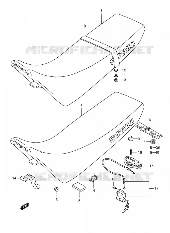 SEAT Suzuki MOTO 800 DR 1993  DR800S P/DR800SU P