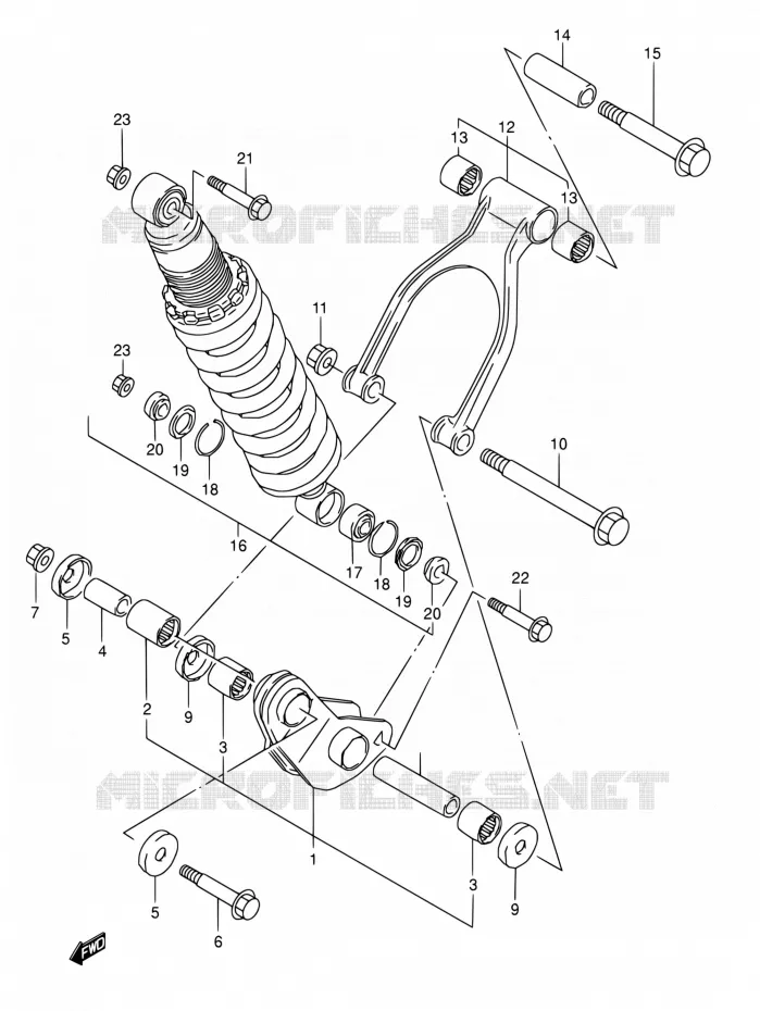 SHOCK ABSORBER LINKAGE Suzuki MOTO 800 DR 1993  DR800S P/DR800SU P