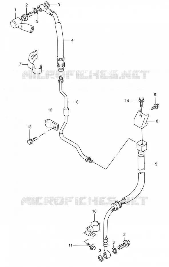 FRONT BRAKE HOSE Suzuki MOTO 800 DR 1994  DR800S R/DR800SU R