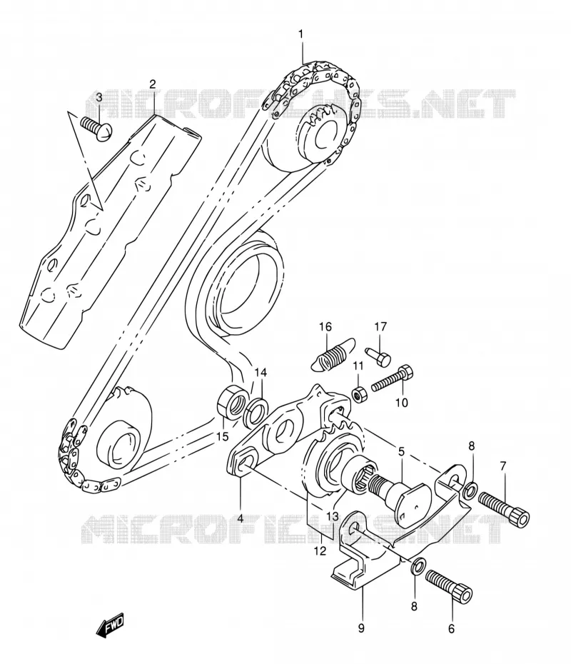 BALANCER CHAIN Suzuki MOTO 800 DR 1995  DR800S S/DR800SU S