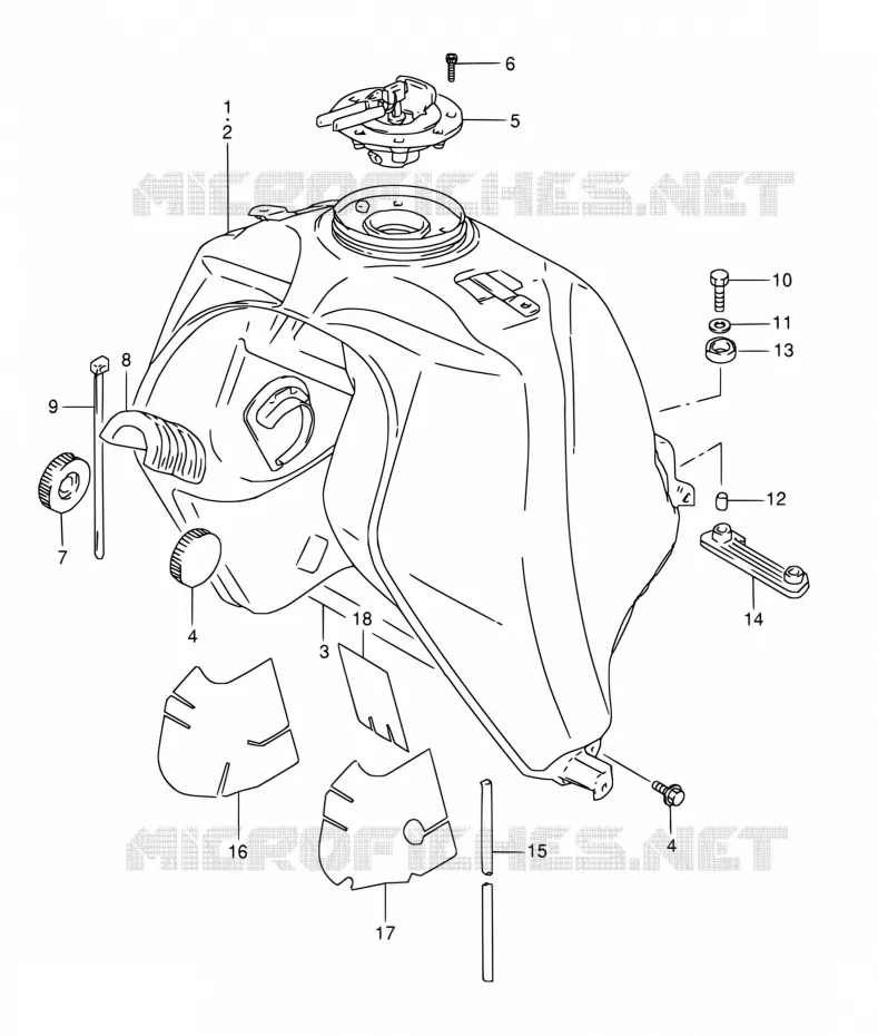 FUEL TANK Suzuki MOTO 800 DR 1995  DR800S S/DR800SU S