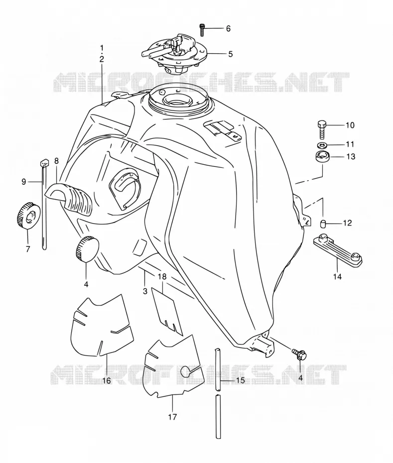 FUEL TANK Suzuki MOTO 800 DR 1995  DR800S S/DR800SU S