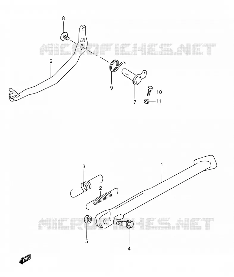 STAND - REAR BRAKE Suzuki MOTO 800 DR 1995  DR800S S/DR800SU S