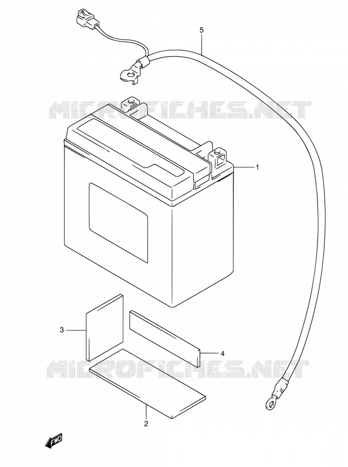 BATTERY (MODELE T) Suzuki MOTO 800 DR 1996  DR800S T/DR800SU T