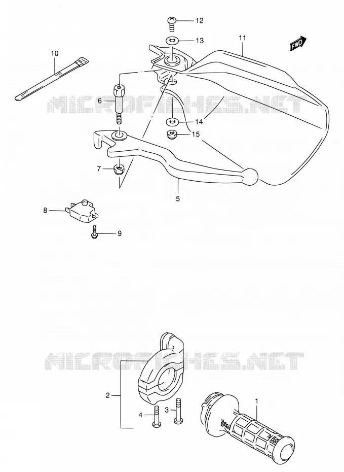 RIGHT LEVER Suzuki MOTO 800 DR 1997  DR800S V/DR800SU V