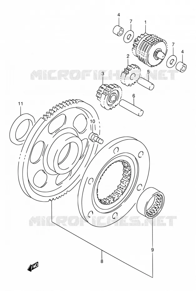 STARTER MOTOR CLUTCH Suzuki MOTO 800 DR 1997  DR800S V/DR800SU V