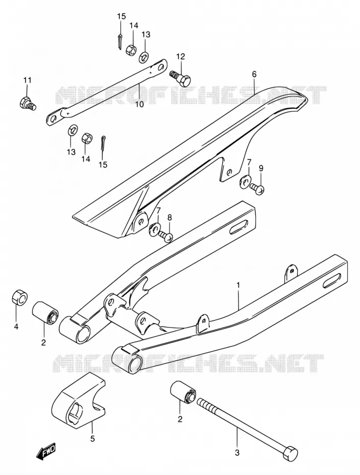 SWINGARM Suzuki MOTO 80 DS 1996  DS80 T (E03,E28,E33)