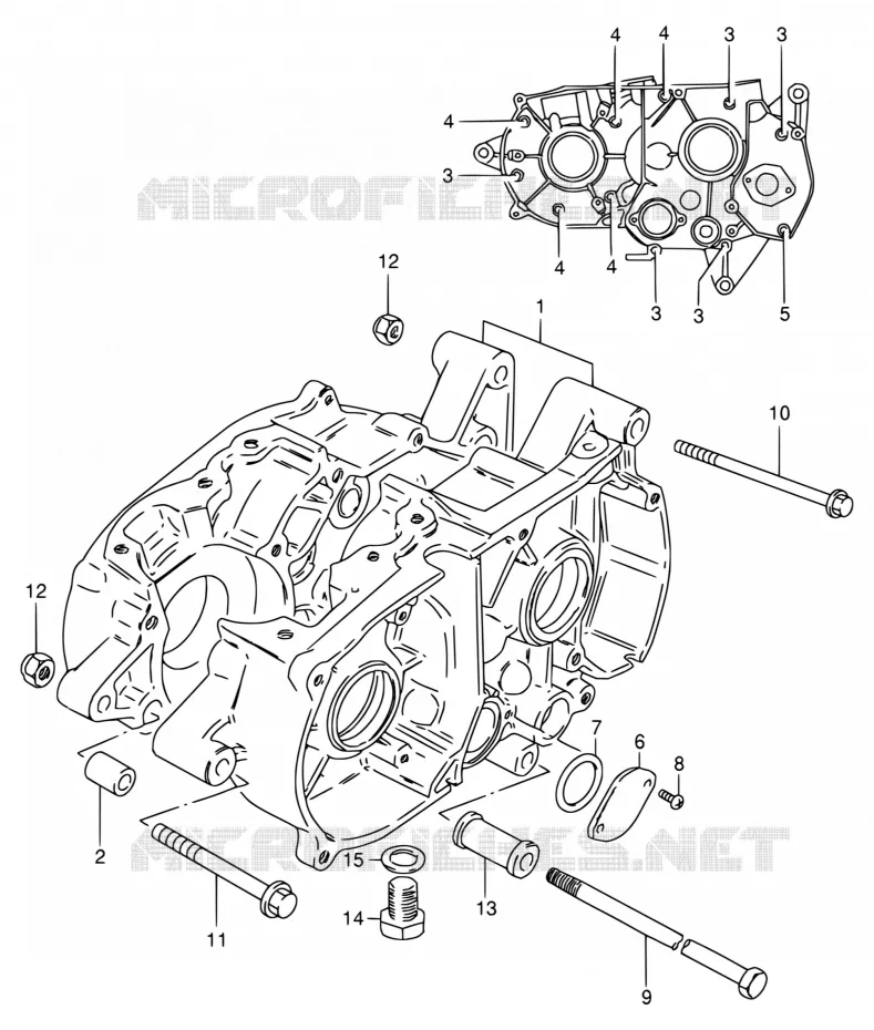 CRACKCASE COVER Suzuki MOTO 80 DS 1999  DS80 W (E03,E28,E33)