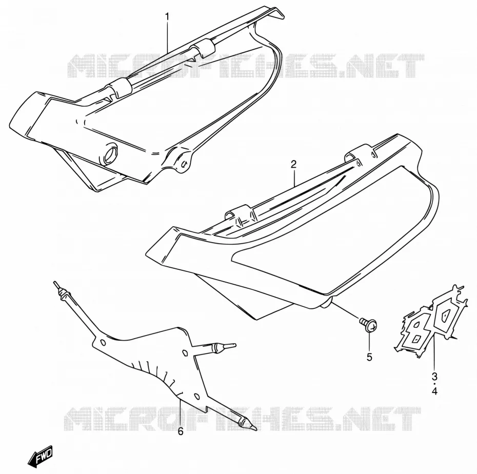 FAIRING Suzuki MOTO 80 DS 1998  DS80 W (E03,E28,E33)