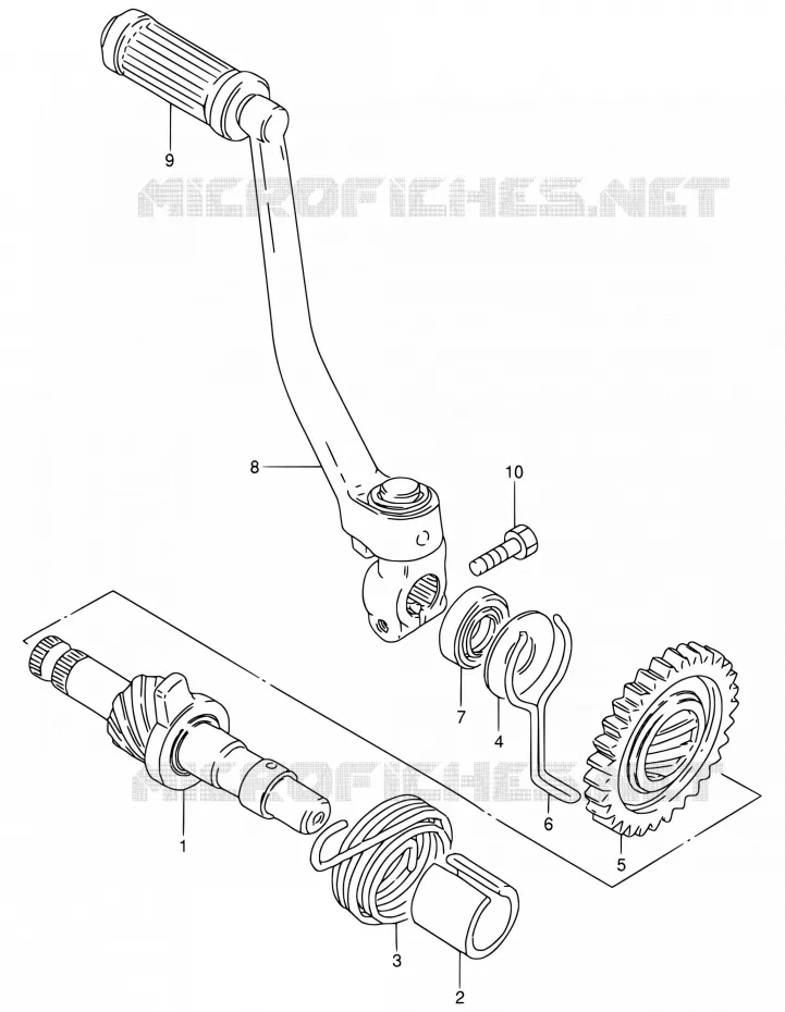 KICK STARTER Suzuki MOTO 80 DS 1998  DS80 W (E03,E28,E33)
