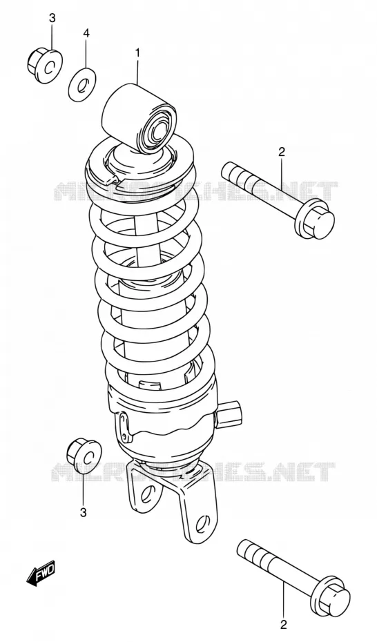 REAR DAMPER Suzuki MOTO 80 DS 1999  DS80 X (E03,E28,E33)