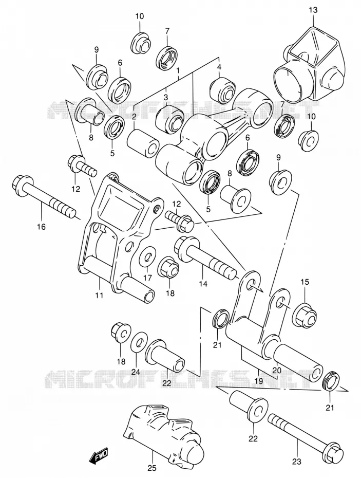 SHOCK ABSORBER LINKAGE Suzuki MOTO 80 DS 1999  DS80 X (E03,E28,E33)